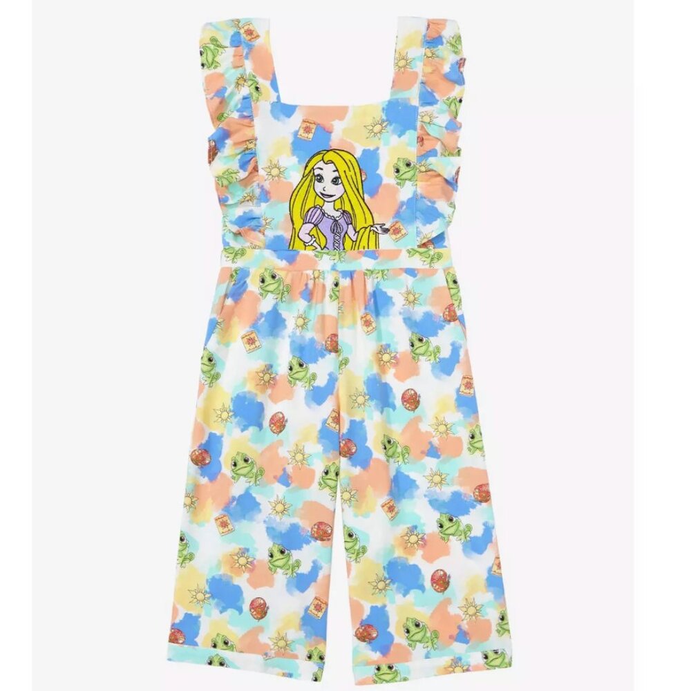 NWT Disney Tangled Rapunzel Watercolor Toddler Ruffle Romper
